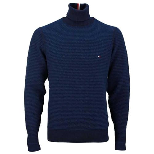 Maillot à col roulé homme bleu marine premium Tommy Hilfiger