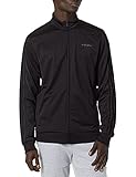 adidas Men's Essentials 3-stripes Tricot Track Jacket, Black/Black, Medium