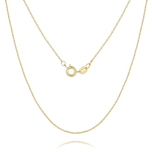 14K Gold Chain for Women Mens Trendy 14K Gold Necklaces for Women Necklace Chains Necklace Womens Cable Chains Necklaces for Mens16-26IN