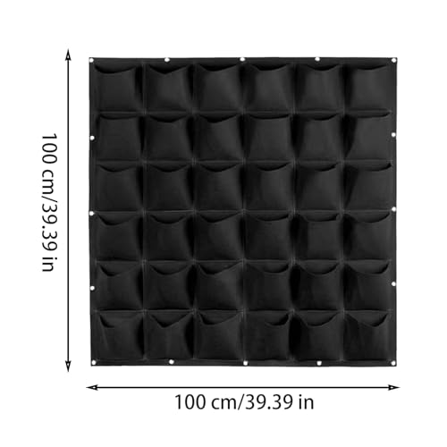 Macetero vertical de pared con 36 bolsillos para revivir paredes vacías 4