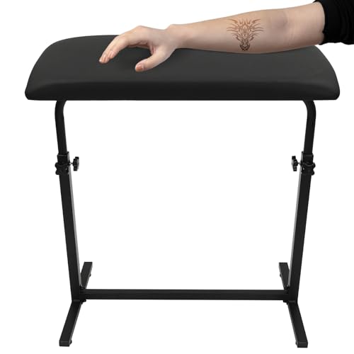 Tattoo Armrest Stand, Professional Tattoo Arm Rest Stand with Adjustable Height Arm Rest Bracket, Portable Tattoo Armrest with Rotatable Pad for Professional Tattoo Equipment Supplier, Beauty Salons