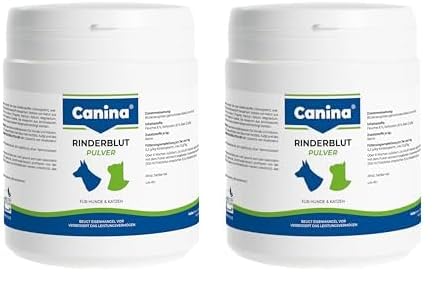Canina Rinderblutpulver für Hunde & Katzen, 2er Pack (1 x 250 g)