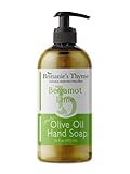 Brittanie's Thyme Organic Natural Hand Soap, 16 oz (Bergamot & Lime) Moisturizing Castile Soap Made Olive Oil And Natural Luxurious Essential Oils. Vegan, Gluten & Cruelty Free,