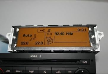 Écran de support USB et Bluetooth Jaune 12 broches, compatible pour Peugeot 307 407 408 Citroën C4 C5