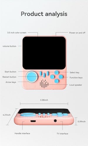 Image of Storio G7 Retro Handheld Gaming Console for Kids & Adults | 666-in-1 Built-in Classic Video Games | Rechargeable Portable Game Player | TV Output | Best Toy Gift for Boys 7-14 Years