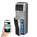 EXCELPURE 5-in-1 Bottom Loading Water Dispenser with Ice Maker, 3 Temperatures Settings - Hot, Cold and Room Water Cooler for 5 Gallon Bottle, Child Safety Lock, 35lbs/24H, WiFi, Stainless Steel