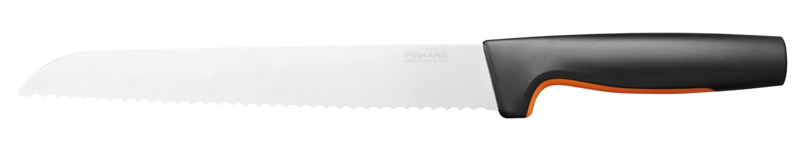 Fiskars Bread Knife, Functional Form, Total Length: 34 cm, Japanese Stainless Steel/Plastic, 1057538, Silver/Black/Orange