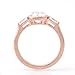 Dsnyu Rose Gold Wedding Ring, Eternity Band Rings for Women 9K Rose Gold Elegant with Round Cut Moissanite 2ct Band Fashion Trendy Size 5.5
