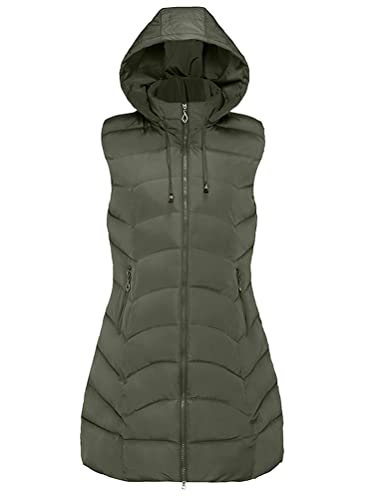 Minetom Gilet con Cappuccio Donna Lungo Cappotto