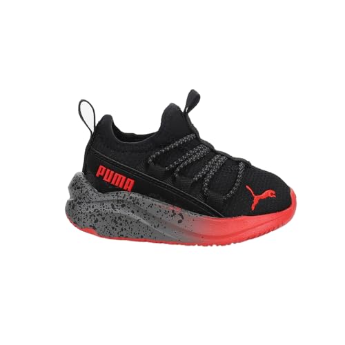 PUMA Toddler Boys One4all Splatter Fade Slip On Sneakers Shoes Casual - Black, Red