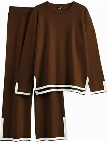 Image of Women's Winter Woolen Sweater with Pajama | Warm Winter Wear Cord Set | Woolen Tracksuit Loungewear Set