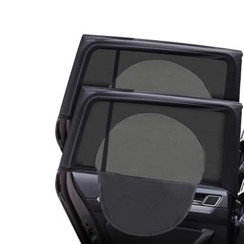 Tendine Confezione da 4 tendine parasole per auto con cerniera interna Per Peugeot 206 (2004-2008), protezione UV e privacy