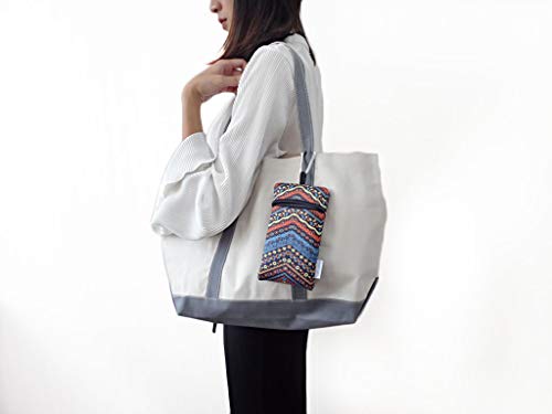 Tainada Men Women Neoprene Carry Bag Phone Sleeve Pouch With Carabiner & Neck Lanyard For Iphone 14/13 / 12, 14/13 / 12 Pro Max, Samsung S22+, A53 (Ethnic Pattern, Large) #TOP3