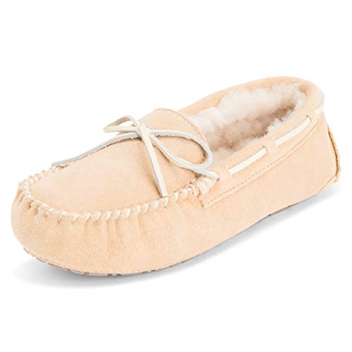 Polar Womens Moccasins Real Suede Australian Loafers Slippers - 5 - TAN38 YC0225