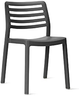 resol Set de 2 sillas de diseño Wind para Interior, Exterior, jardín - Color Gris Oscuro