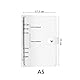 Eachbid Ringbuch aus PVC 6 Löcher mit transparentem weichem Einband für A5-Ordner (transparent)