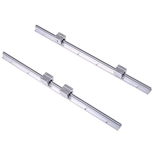 2 szt. SBR12-600 mm 12 mm wałek prowadnicy liniowej łożyska szyny + 4 szt. bloki SBR12UU do drukarki 3D i maszyn CNC