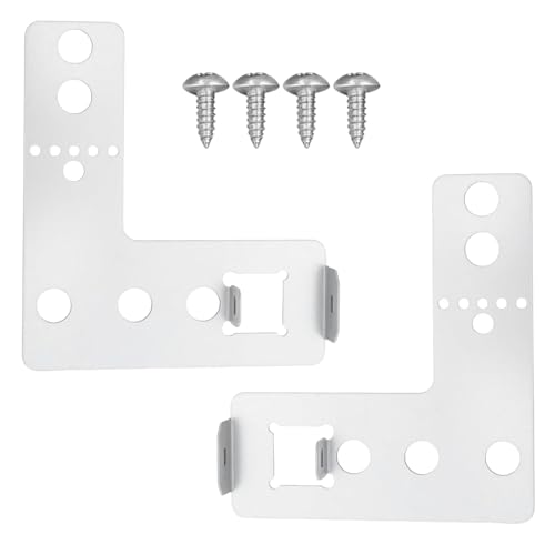 VZU 00170664 Lot de 2 supports de montage pour lave-vaisselle compatibles avec Bosch, Siemens, Neff, angle de fixation gauche et droit