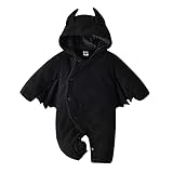 [Ymgot] ハロウィン 悪魔衣装 ベビー 赤ちゃん 蝙蝠 コスチューム 子供用 コウモリ カバーオール (70)