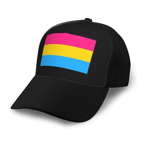 Pansexual Pride Flag Unisex Classic Adjustable Curved Brim Baseball Cap, Trucker Hat