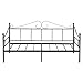 FetiNes Cadre de Lit Banquette en Métal, Lit Simple Canapé Lit en Fer Forgé pour Adults, 90 x 190cm - Noir
