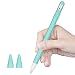 Silicone Case for Apple Pencil 2nd Generation Holder Sleeve Skin Pocket Cover Accessories Kit for iPad Pro 11 12.9 inch 2018, Soft Grip Pouch Cap Holder and 2 Protective Nib Covers (Green)