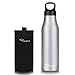 RYACO Trinkflasche Edelstahl Wasserflasche 600ml, Vakuum-Isolierte BPA-frei auslaufsicher Thermosflasche, 24 Std Kühlen & 12 Std Warmhalten für Sport, Fitness, Reisen, Outdoor, mit Karabinerhaken