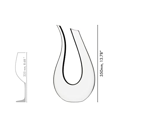 Foto von RIEDEL Black Tie Amadeo Dekanter, Einzelpackung, klares+schwarzes Kristallglas, handgefertigt