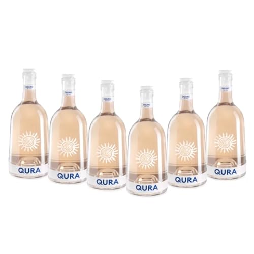 QURA - Vino rosado DOC Douro pack 6 botellas 75 cl | Cosecha 2024 | 12,5% vol | Tinta Roriz Tinto Cão Touriga Nacional | Frutos rojos y especias | Textura jugosa final largo | Pack vino para regalar