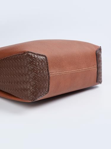 Image of Max Women Textured Sling Bag (Brown FS)