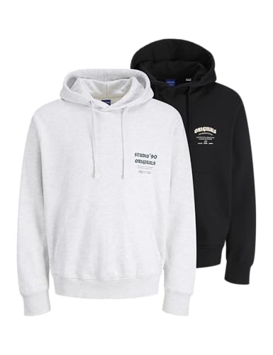 Sweat à capuche homme JACK & JONES Jormeadows lot de 2 sweats confortables