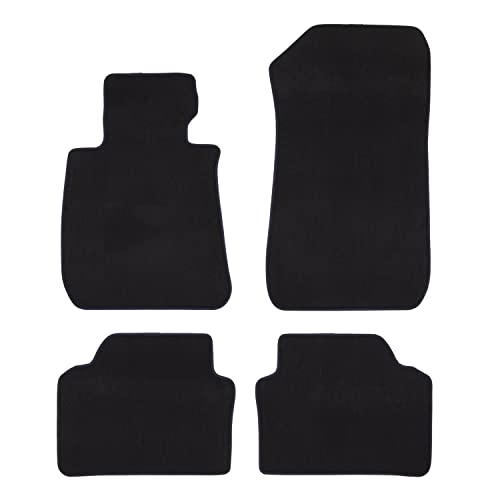 MAT10 000022SSW001 - 15 ediciones Especiales de 15 años BMW E90 año de construcción 2005-03 - 2012-05 Alfombrillas de Coche de fabricación Especial de Terciopelo Premium 4 Piezas Negro garantizado Cover