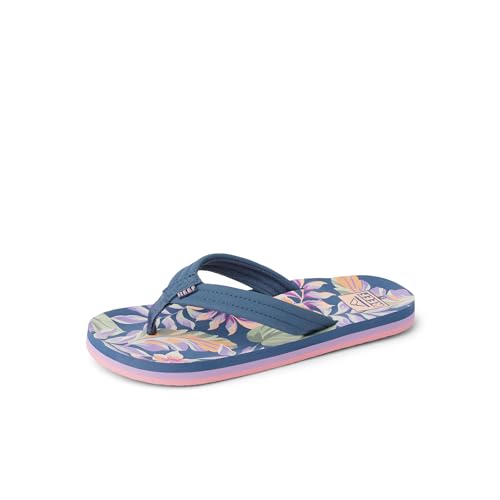 Reef Kids Ahi Beach Flip Flops, Water-Friendly, Indigo, 2