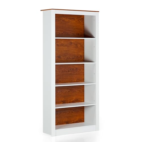WeHome - Libreria Verticale 5 Ripiani, Libreria Alta 200 Cm