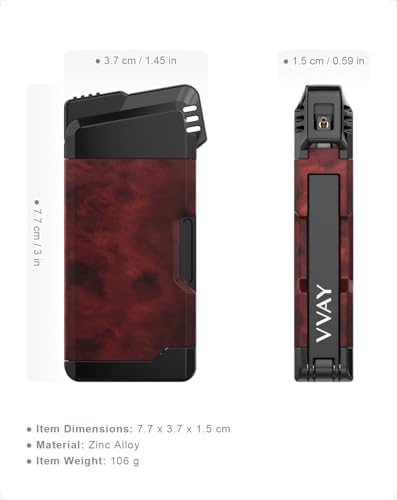 Encendedor para pipa VVAY color rojo miniatura 4