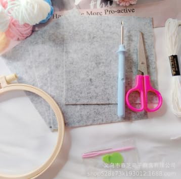 Image of Huacan Love Punch Needle Coaster Kit, 2PCS Punch Needle Embroidery Craft Kit (4 pcs)