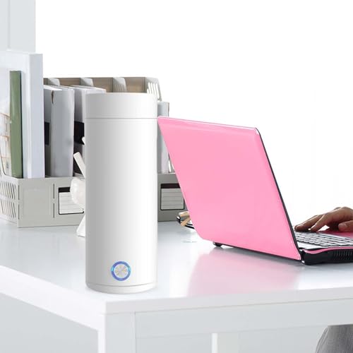 Tetera eléctrica portátil de acero inoxidable 400ml blanca miniatura 6