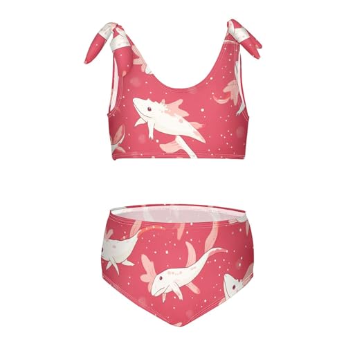 KLL Abstract Animals Girl 2 Piece Bikini Sets Scoop Neck Beach Swimwear Swimsuit