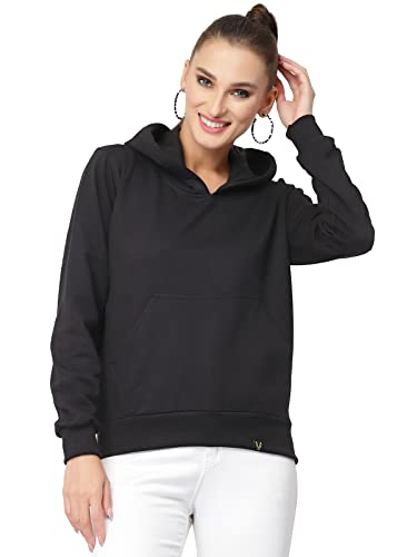 Image of UZARUS Women's Cotton Fleece Stylish Sweatshirt Hoodie