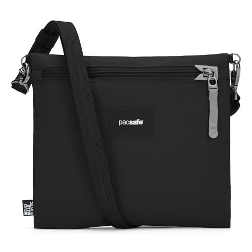 Pacsafe GO Anti Theft Crossbody Pouch, Jet Black