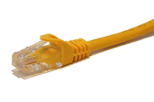 Pack de 2 cables Patch Cat6 amarillo 1 pie miniatura 2