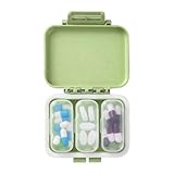 Pillendose für den Tag: Behälter mit 3 Fächern, tragbarer Organizer, wasserdichte Konstruktion, kompaktes Design, Reiseergänzung für Medikamente Kapseln Vitamine