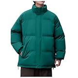 Genérico para hombre, chaqueta acolchada con cuello alto, chaqueta gruesa de invierno cálido con cremallera, chaqueta con bolsillos, abrigo para hombre, chaqueta de invierno, parka cálido, chaquetas