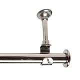 RoomDividersNow 36in-56in Hanging Curtain Rod with Brackets, Silver