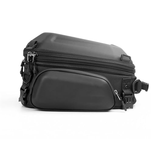 Sacoche arrière de moto 12 à 18L extensible noire matte pour bagage de motocross
