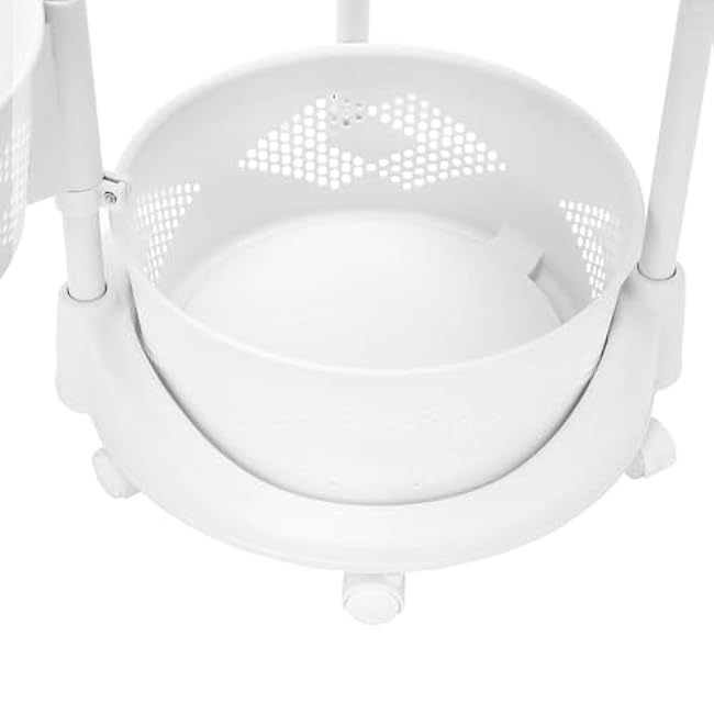 Rotating Storage Rack,3 Tier Kitchen Storage Shelf, Freestanding Storage Rack, Vegetable Basket Organizer, Rolling Storage Cart for Home Kitchen Living Room Bedroom Bathroom Salon-hh7BwTsN