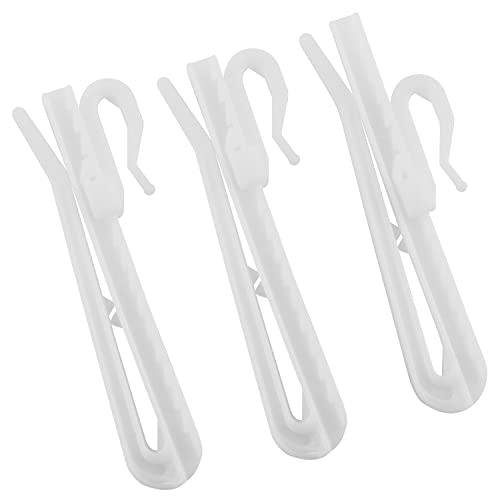 ZZLZX 20PCS 9cm Plastic Adjustable Pinch Pleat Hook Ratchet System Curtain Pin Hooks for Door and Shower
