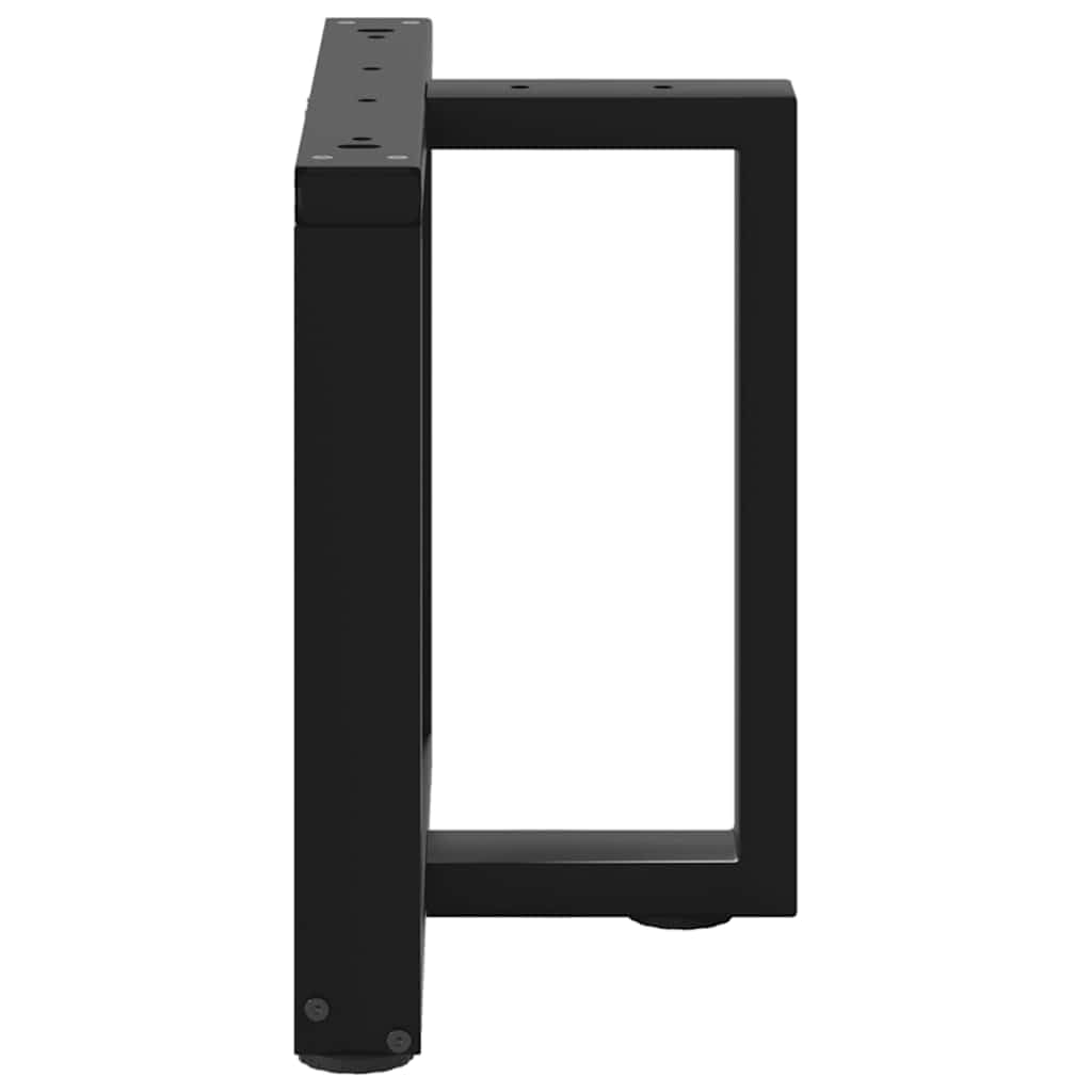 Gambe per tavolo da centro a forma di T, 2 pezzi, nero, 50 x 25 x