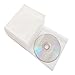 HAPLIVES CD/DVD/BluRay Sleeves,Double-Sided Refill Plastic Sleeve for CD and DVD Storage Binders,100 Pack (White)