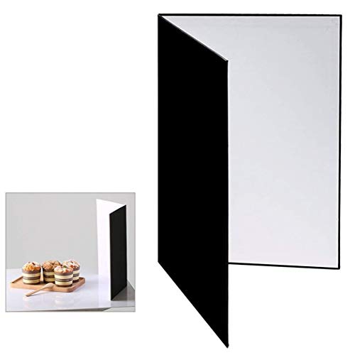 Selens 3 en 1 Reflector de Luz Fotografa 29.7X42cm Plegable Cartn Grueso Iluminacin para Comida Naturaleza Muerta Producto Estudio Fotogrfico Fotos Negro/Plateado/Blanco